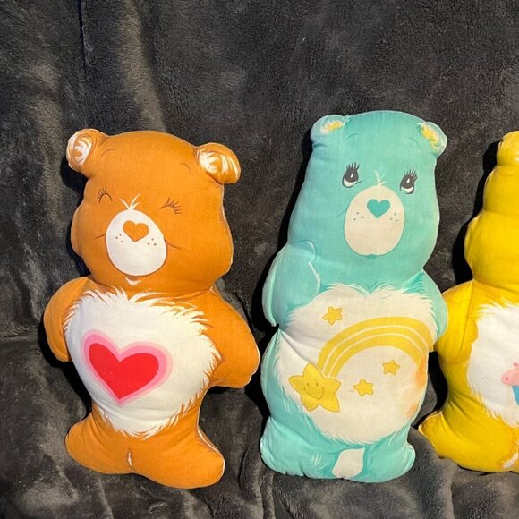 Care Bears Cut and Sew Plush Toys Fabric Panel 1980s Rare lot Of 4 12” tall hand - Picture 3 of 11